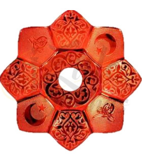 Imágenes de plato para shishas Sultan XL Rojo