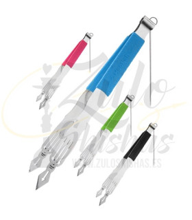 Imágenes de pinzas para shishas Skull Kaya con mango grip
