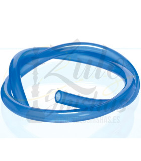 Imágenes de manguera de silicona para cachimbas barata azul translúcida