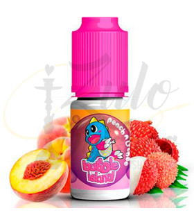 Imágenes de líuqidos para vapear AROMA BUBBLE ISLAND PEACH AND LYCHEE