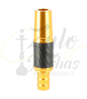Imagenes de conector para mangueras de cachimbas dorado de carbono negro