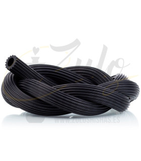 Imágenes de manguera para cachimbas Dschinni Maracoon Black negra estriada