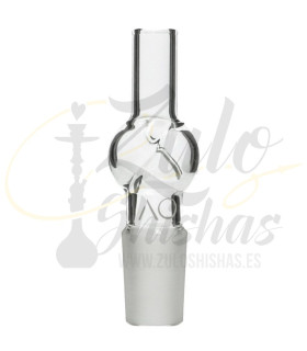 Imágenes de adaptador y conector de cristal para cachimbas 18/8 mangueras de silicona y conectores de CRISTAL
