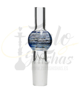 Imágenes de adaptador de manguera para cachimbas de cristal AO Hookah Accesories Tiger Blue 18/8