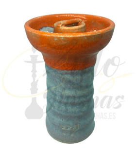 Imágenes de cazoleta para cachimbas ALpaca Light Blue over Orange modelo PREDATOR