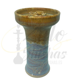 Imágenes de Alpaca Bown Mini Rook color celeste y marrón · Cazoletas Alpaca Bown Americanas Originales en Zulo Shishas