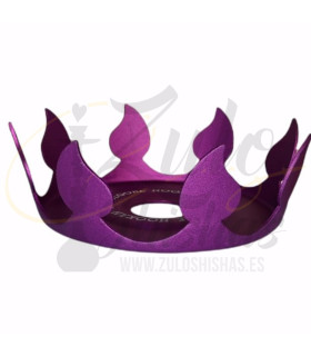 Imágenes de plato para cachimbas Corona tipo Hookah Master en color MORADO compatible con NAYB HOOKAH o REGAL entre otras