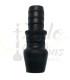 Imágenes de conector para mangueras de silicona Mahalla en color negro, ideal para shishas brasileñas.