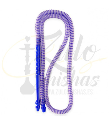 Imágenes de nueva manguera para cachimbas Helium Blazar Flex en color AZUL