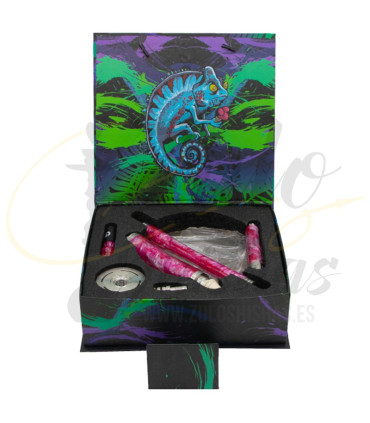 Imágenes de nueva cachimba Chameleon Mini color Rosa modelo Agatha 2.0 con nuevo sistema de purga.