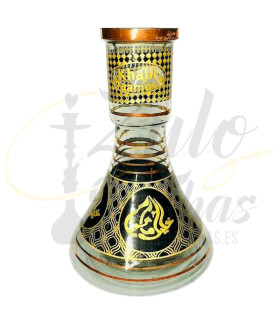 Imágenes de base para cachimbas Khalil Mamoon TYP 17 original labradas dorada.