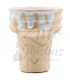Imágenes de cazoleta Cornetto 4.0 en color Blanco (Nata) modelo Phunnel fabricadas por Bakkali Shisha Store