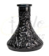Imágenes de base para cachimbas Cold Smoke Tilled Black talladas a mano en color negra compatible con shishas Mini Rusas