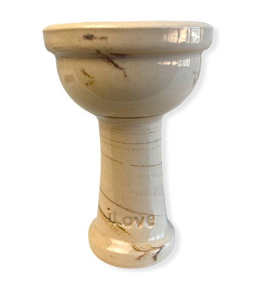 Imágenes de cazoleta para cachimbas Mud Bowl efecto mármol modelo ILOVE
