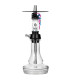 Imágenes de nueva cachimba Amotion Flash Bang Orchid en color turquesa y morado fabricada por Moze Hookah.