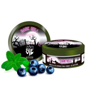 Imágenes de sabor para cachimbas SIN NICOTINA; Arándanos con Menta DARK HELL 50grs