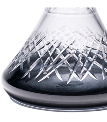 Imágenes de nueva base para cachimbas Mr Shisha Mini Rusa Tallada en color Negra modelo BLACK ICE