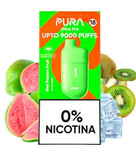 Imágenes de PURA UPTO Ultra Pro 9000 Zero Kiwi Passion Fruit Vapers Desechables por 11'99€