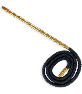 Imágenes de las nuevas mangueras para cachimbas en color Dorada modelo Dashishas Lightning tipo Brasileñas
