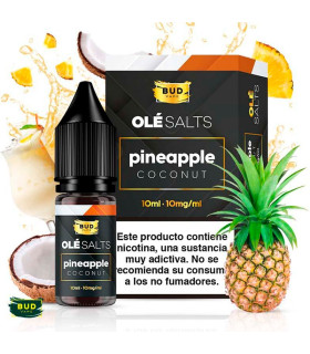 Imágenes de Olé Salts Pineapple Coconut en formato 10mg con 10ml sabor Piña y Coco