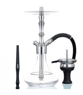 Imágenes de nuevas cachimbas Aladin MVP 360 en color Transparente con anillo plateado Acero Inoxidable V2A