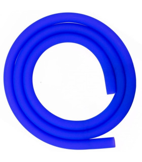 Imágenes de manguera de silicona para cachimbas de tacto suave en color AZUL El Badia SOFT