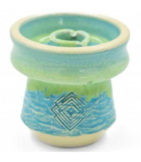 Imágenes de cazoleta Bakkali Shisha Atlantis Seafoam en color turquesa compatible con Provost y Kaloud Lotus