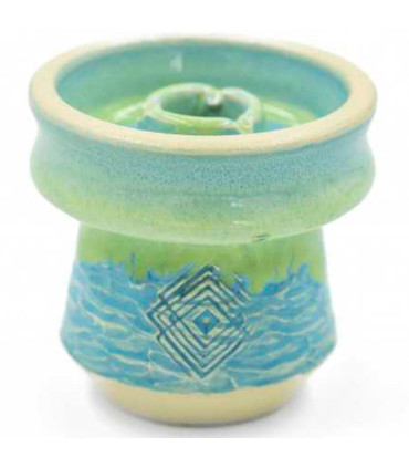 Imágenes de cazoleta Bakkali Shisha Atlantis Seafoam en color turquesa compatible con Provost y Kaloud Lotus