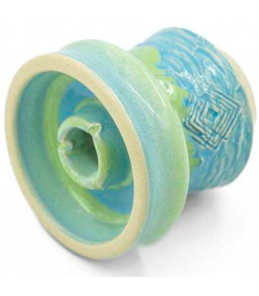 Imágenes de cazoleta Bakkali Shisha Atlantis Seafoam en color turquesa compatible con Provost y Kaloud Lotus