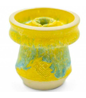 Imágenes de cazoletas para cachimbas compatibles con Kaloud Lotus y Provost en color Amarillo ATLANTIS SUNNY BAKKALI