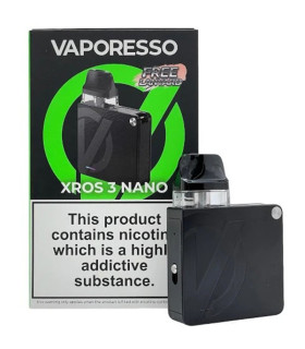 Imágenes del nuevo pod cuadrado Vaporesso Xros Nano 3 en color NEGRO
