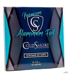 Imágenes de papel de aluminio para cachimbas precortado COLD SMOKE 50pcs 15x15 45 micras