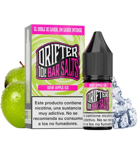 Imágenes de liquidos para vapear en Pods Drifter Sour Apple ICE 10mg 10ml