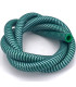 Imágenes de manguera de silicona para cachimbas de carbono en color Verde modelo Cold Smoke