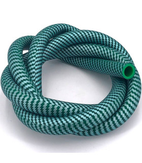 Imágenes de manguera de silicona para cachimbas de carbono en color Verde modelo Cold Smoke