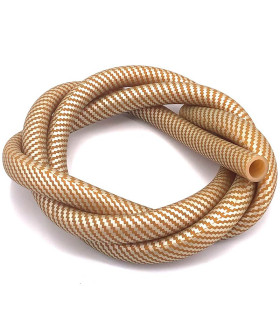 Imágenes de manguera de silicona tacto SOFT para cachimbas de carbono dorado