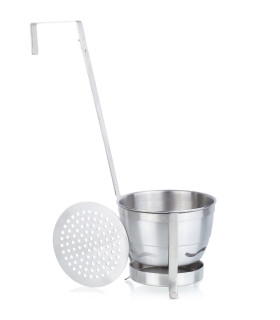 Imágenes de carbonera para cachimbas KS Gitter con mango y rejilla para depositar cenizas 33,5cm de altura y fabricada en acero.