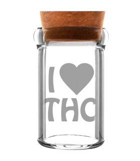 Bote de Cristal para Almacenar Hierbas, Tabaco de cachimbas o Fumables I Love 135grs