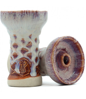 Imágenes de cazoleta HC High Fire Mesh en color Morada y Blanca para cachimbas