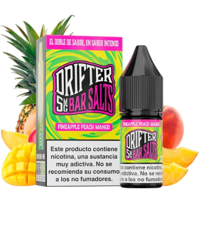 Imágenes de Juice Sauz Driter Salts Pineapple Peach Mango 10mg 10ml para Pods