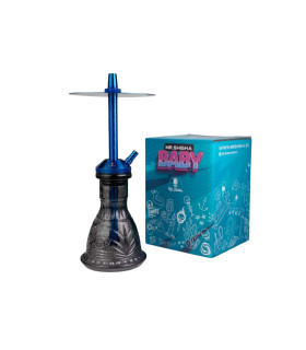 Imagen de la cachimba Mr. Shisha Baby Blue [Incluye Base de Cristal]