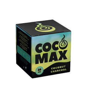Imagen del carbón natural para cachimbas Coco Max 28mm · 1kg