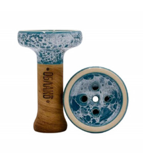 Imagen de la cazoleta Rusa OBLAKO Black Tradi - Light Blue Marble