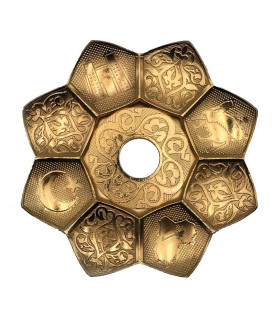 Plato turco Cold Smoke Gold | Platos para cachimba | Cachimba Planet