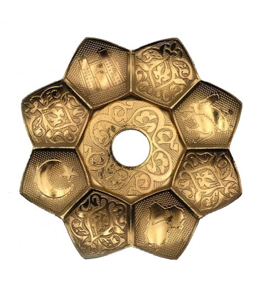 Plato turco Cold Smoke Gold | Platos para cachimba | Cachimba Planet