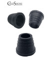Conector Cazoleta Silicona Negro Estriado