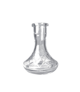 Base cachimba Mr Shisha Base Tradicional De Cristal (Transparente Estriada)