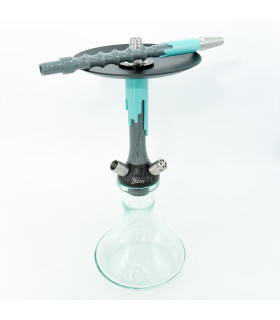 Cachimba Mamay Custom Flow Azul/Gris – Shisha Compacta de Acero
