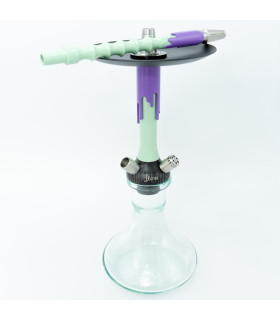 Cachimba Mamay Customs Flow Morado/Azul – Shisha Compacta de Acero