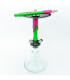 Cachimba Mamay Customs Flow Rosa/Verde– Shisha Compacta de Acero